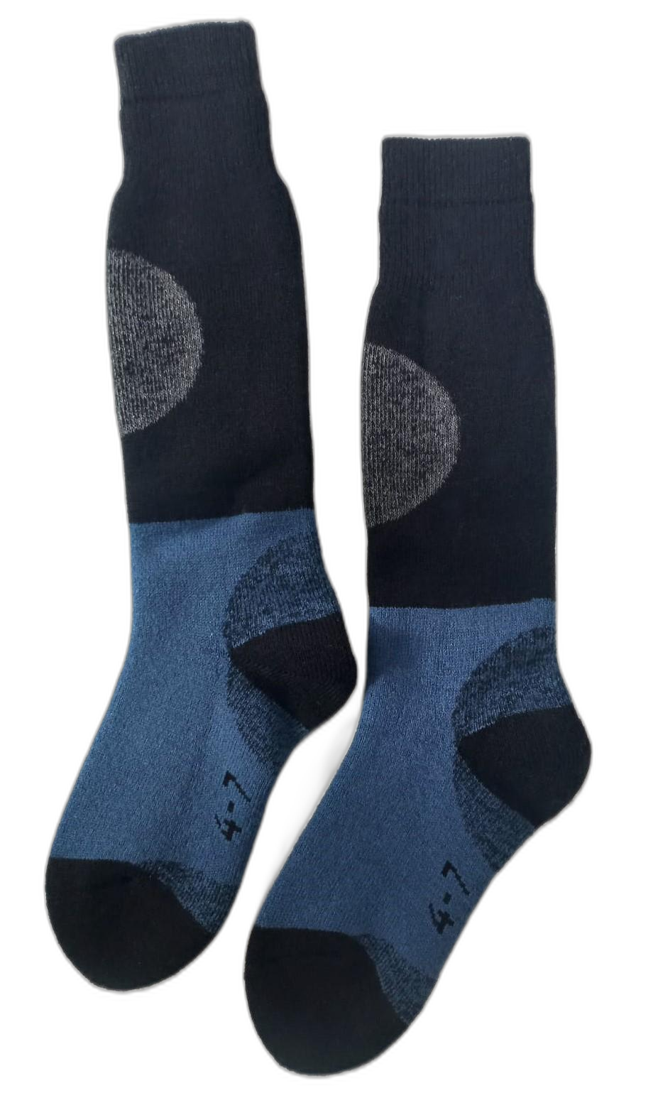 Adult Ski Snow Thermal Socks Black Blue 4 7 (background removed)