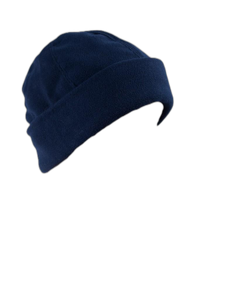 Blue Fleece Beanie (background removed)