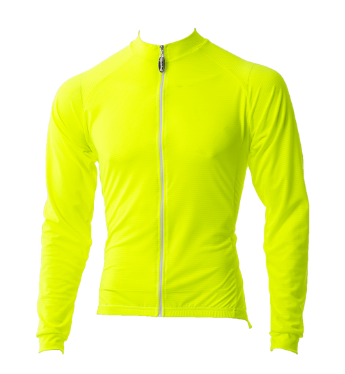 Cycle Shirt Long Sleeve Lumo Yellow (background removed)
