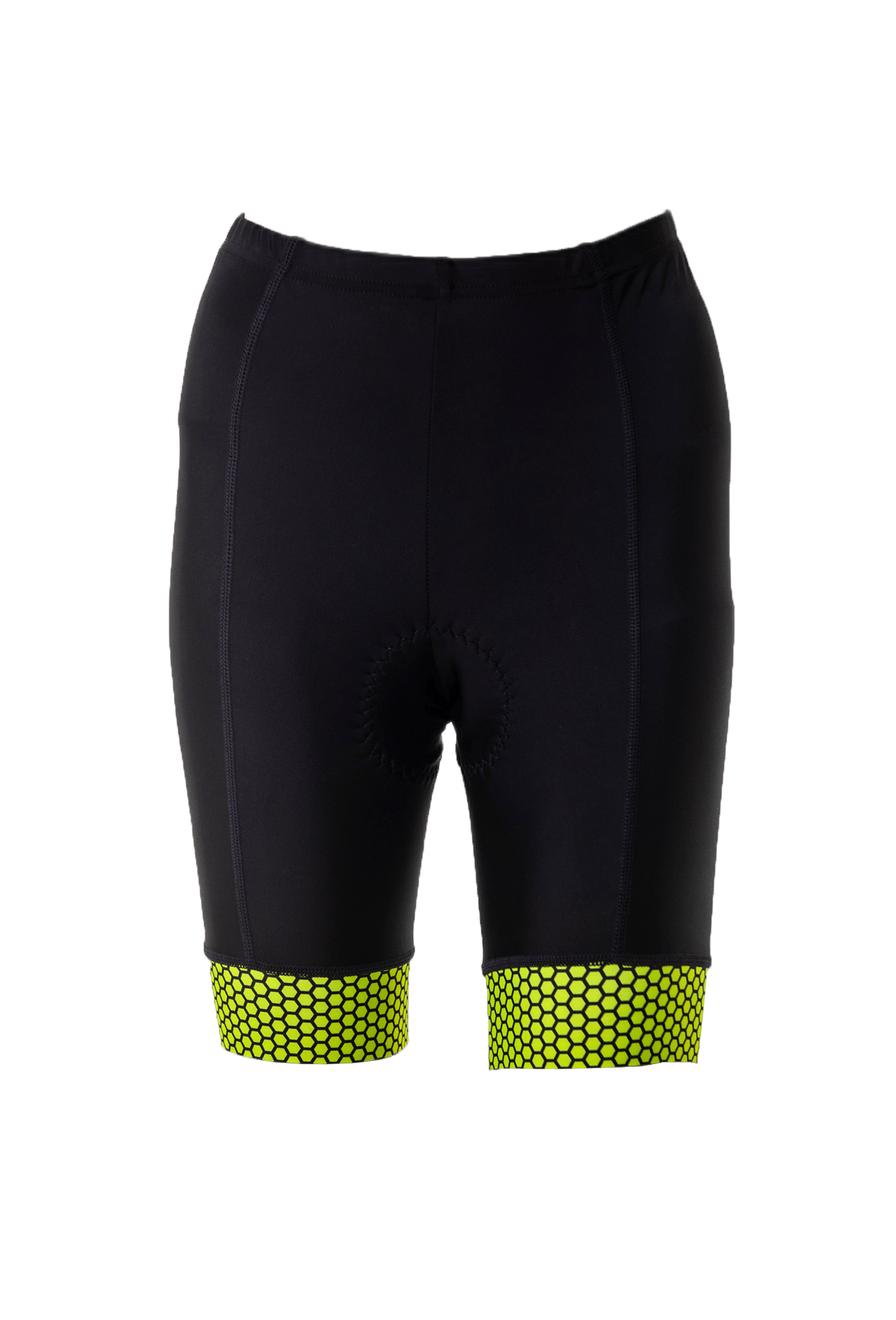 Cycle Shorts Yellow Honeycomb (background removed)