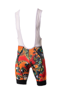 Cycling Bibshorts Orange Multi Print (background removed)