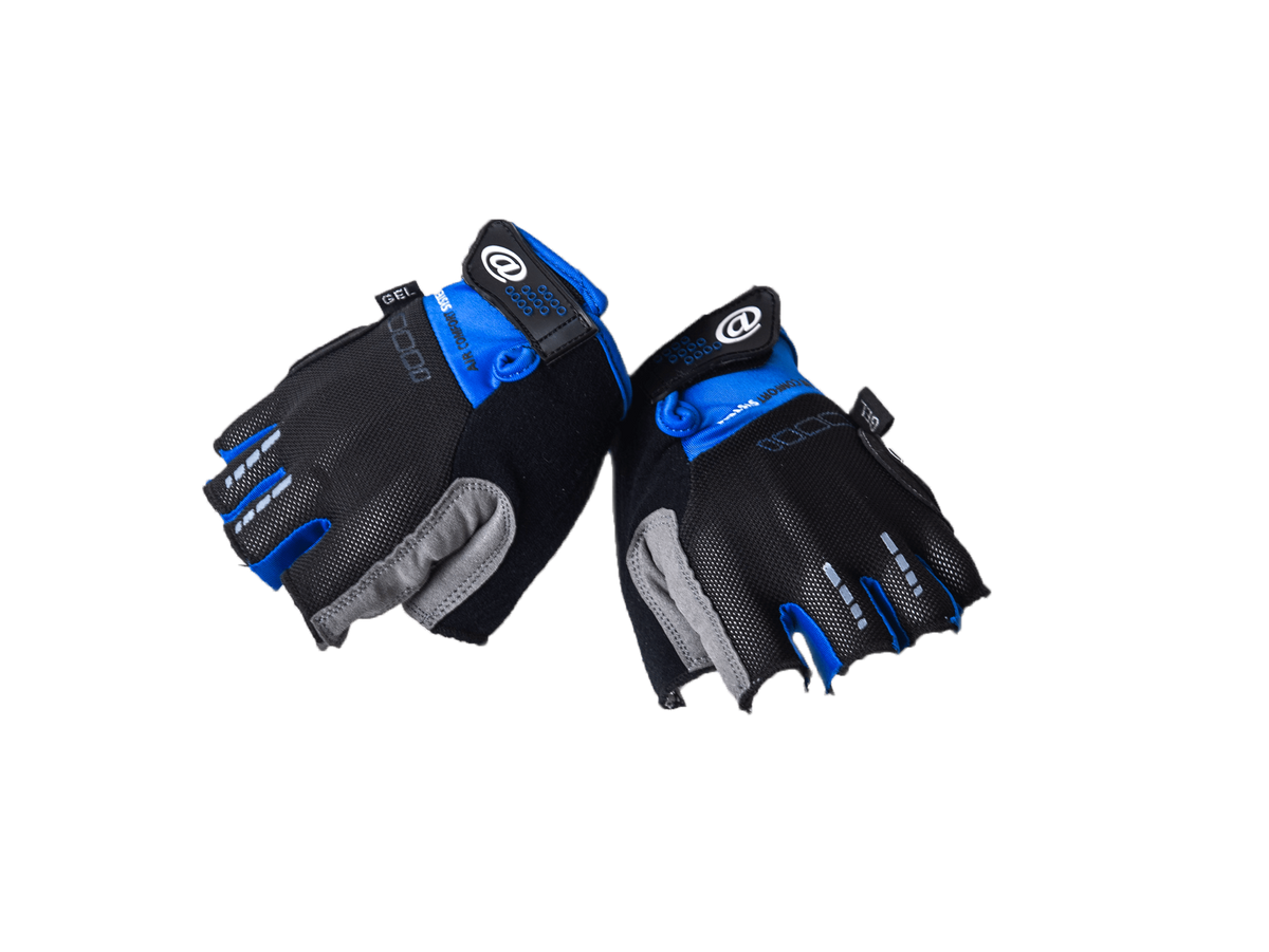 Cycling Gloves Fingerless Blue (background removed)