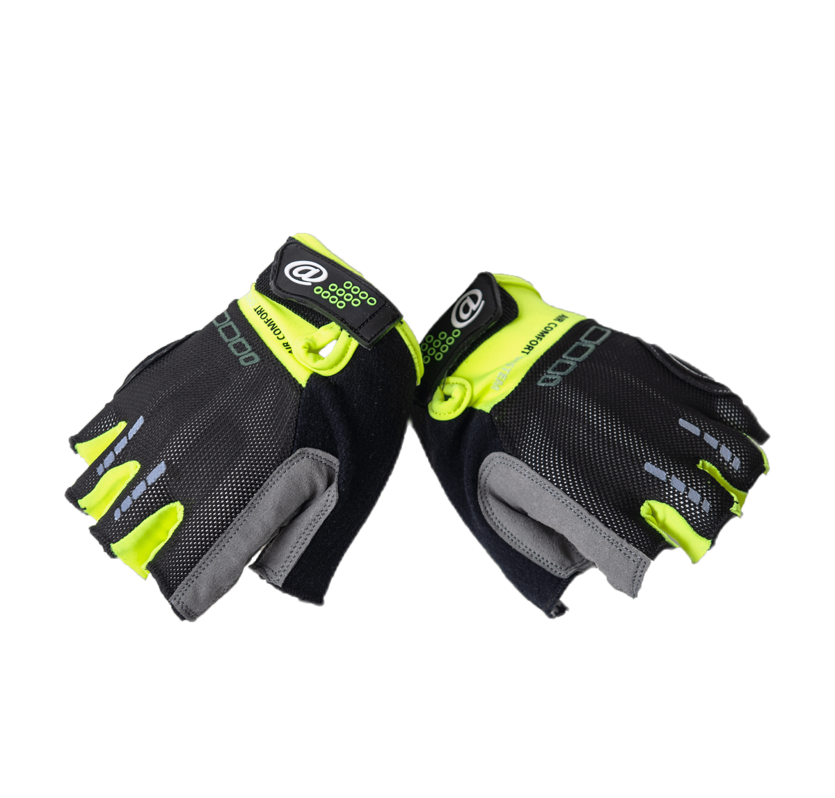 Cycling Gloves Fingerless Lumo (background removed)