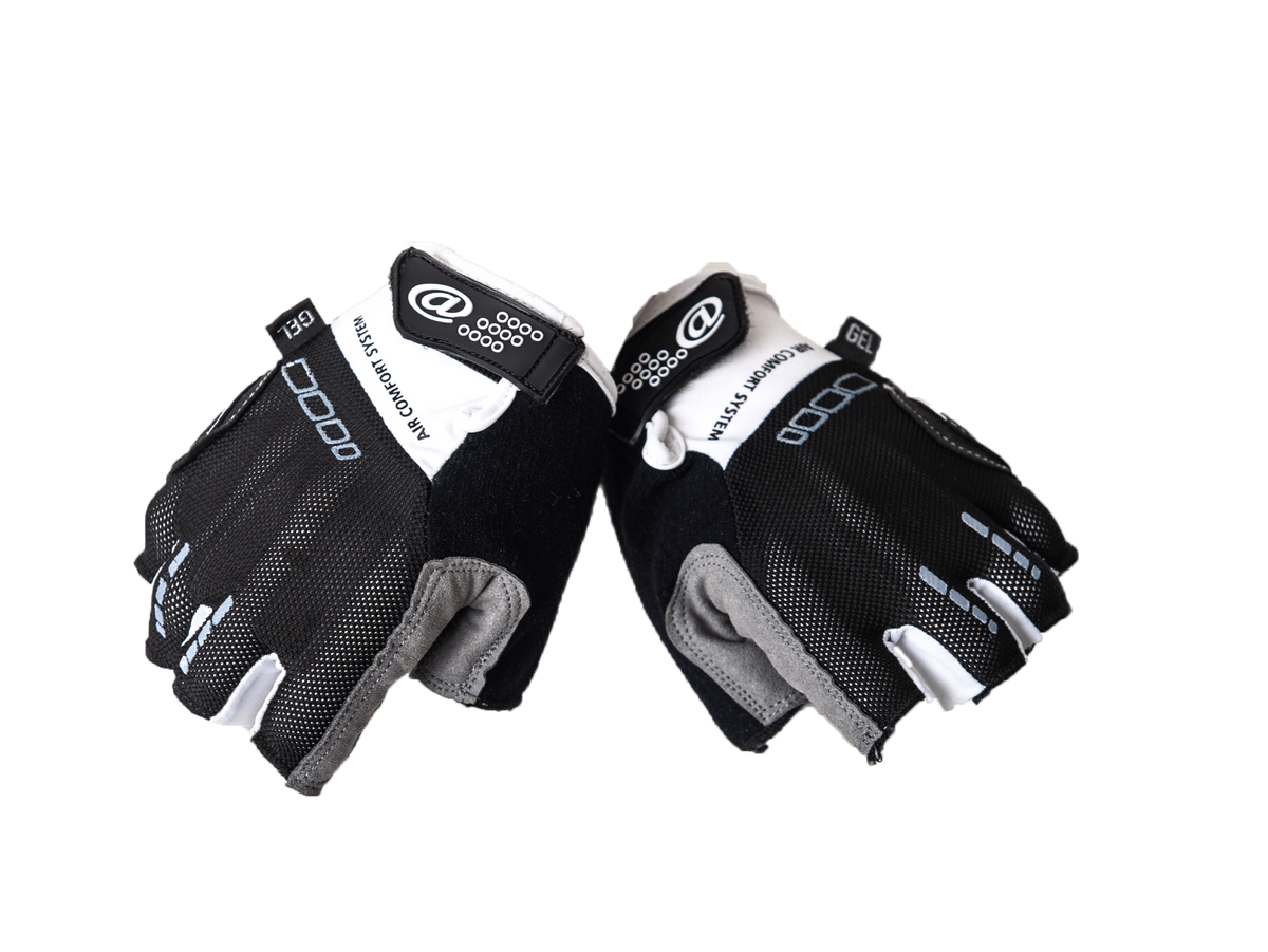 Cycling Gloves Fingerless White (background removed)