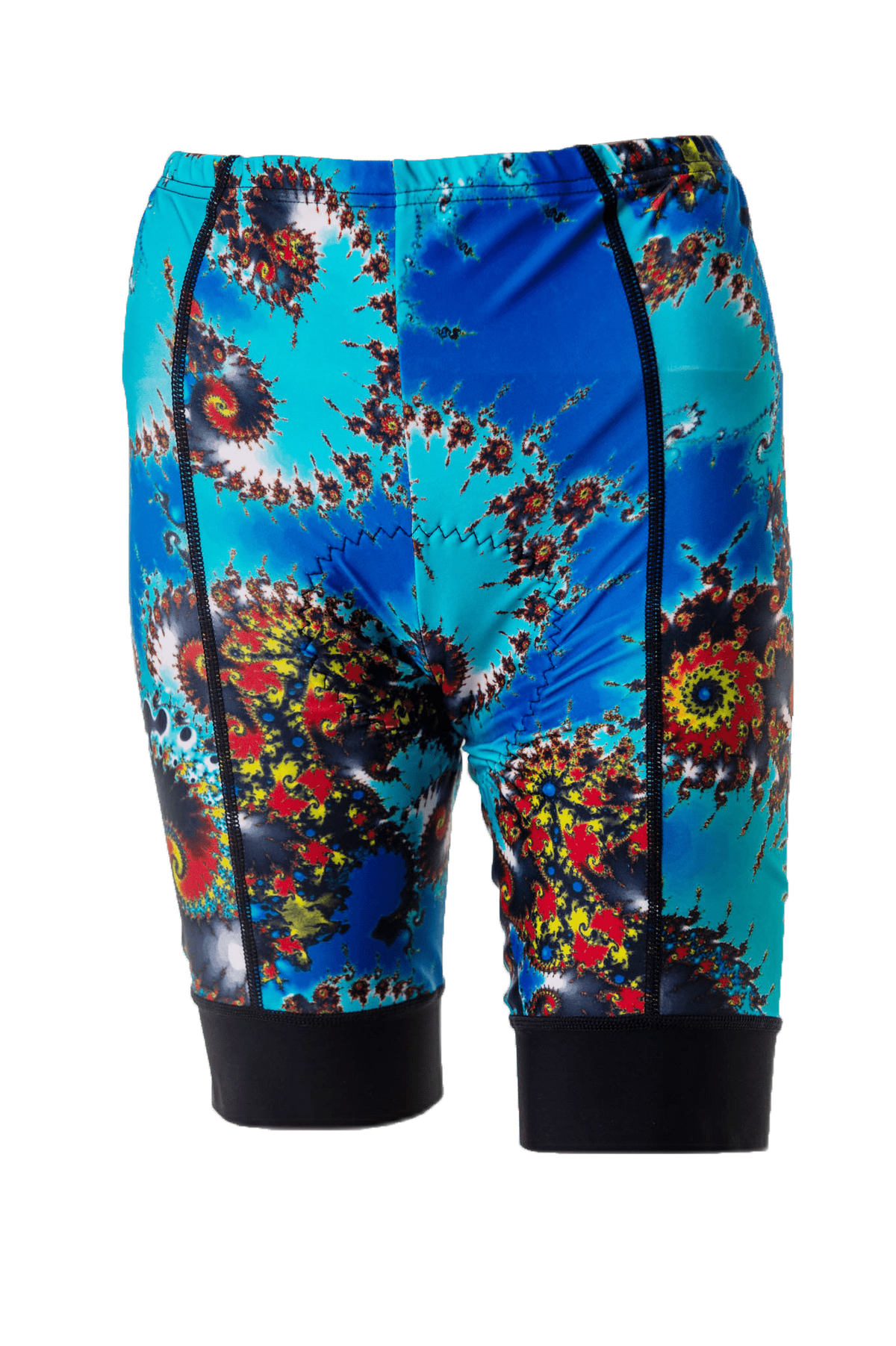 Cycling Shorts Blue Tie Dye Print (background removed)