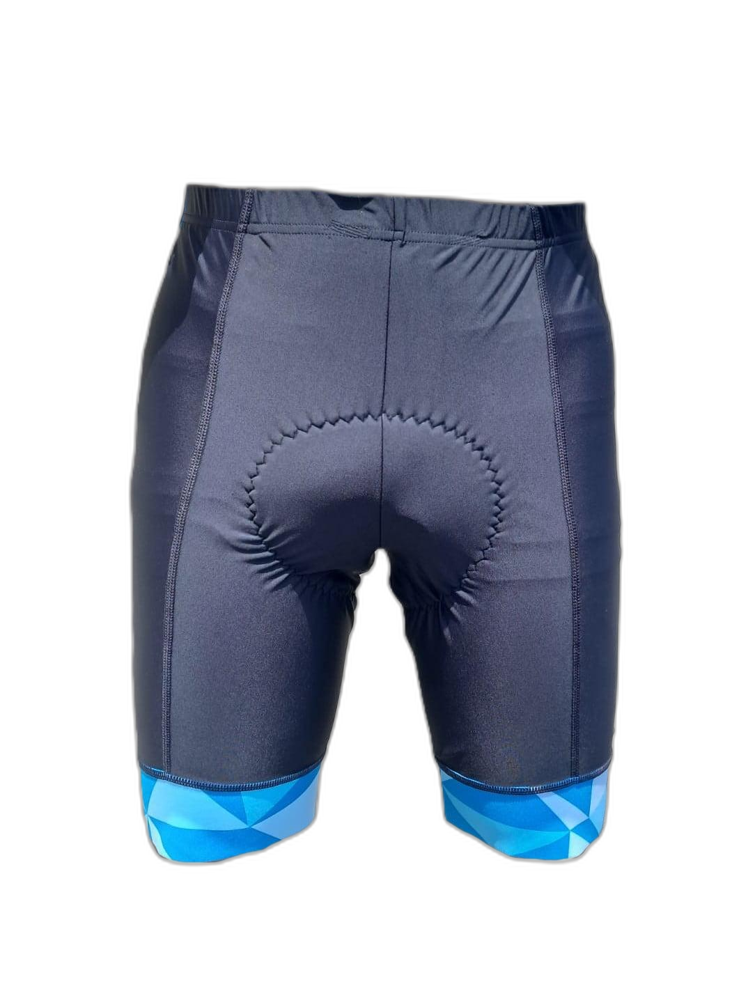 Cycling Shorts Men Blue Geometric (background removed)