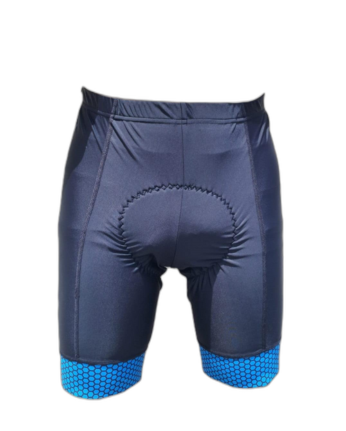 Cycling Shorts Men Blue Honeycomb (background removed)