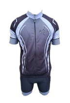 Cycling Wear Mens White Honeycomb Outfit (background removed)