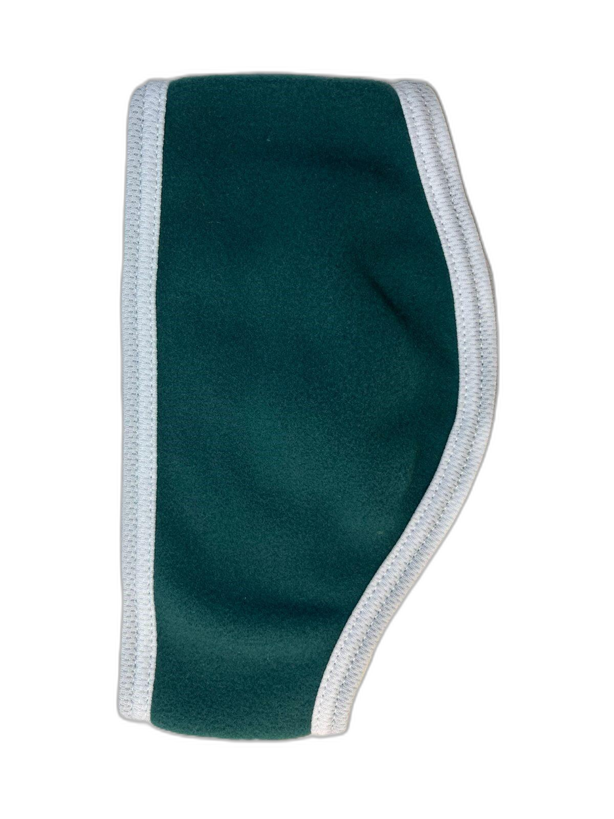 Ear Warmer Forest Green White Trim Rotated (background removed)