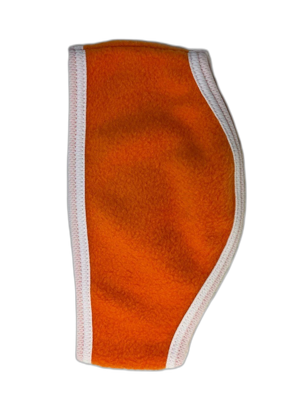 Ear Warmer Orange White Trim Rotated (background removed)