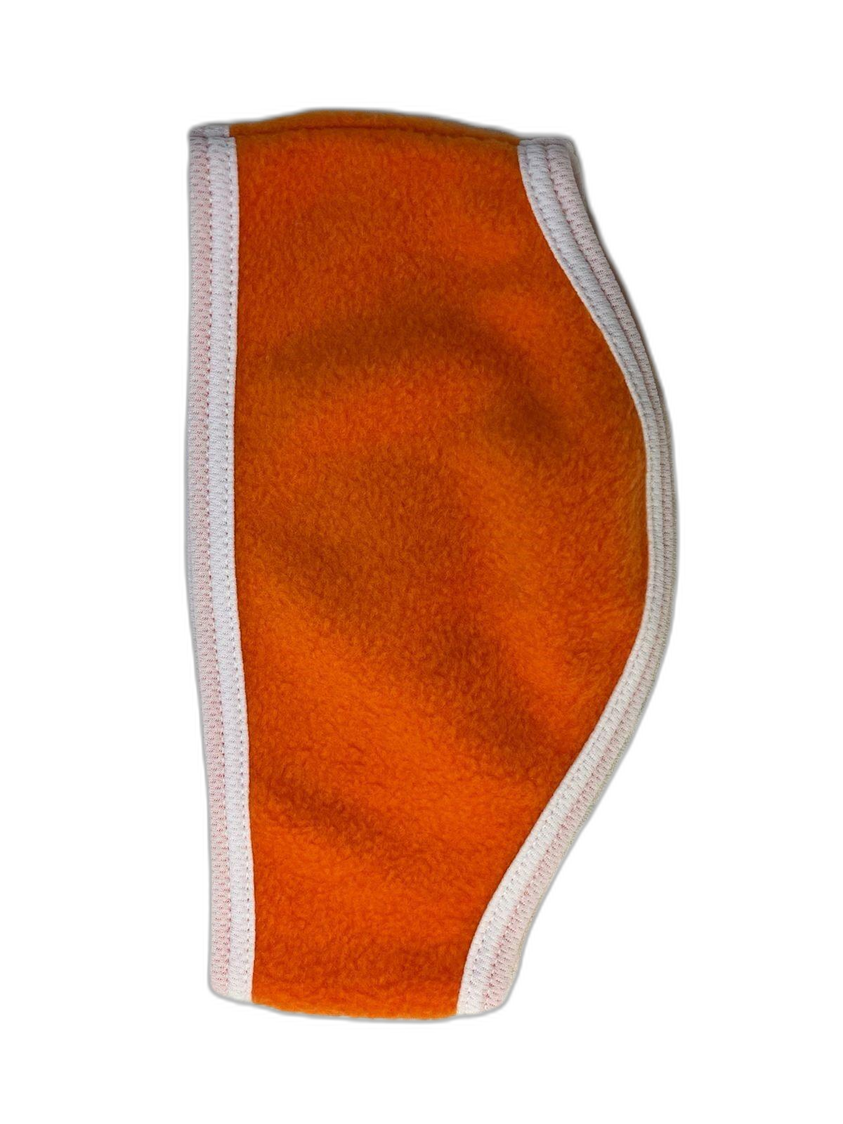 Ear Warmer Orange White Trim Rotated (background removed)