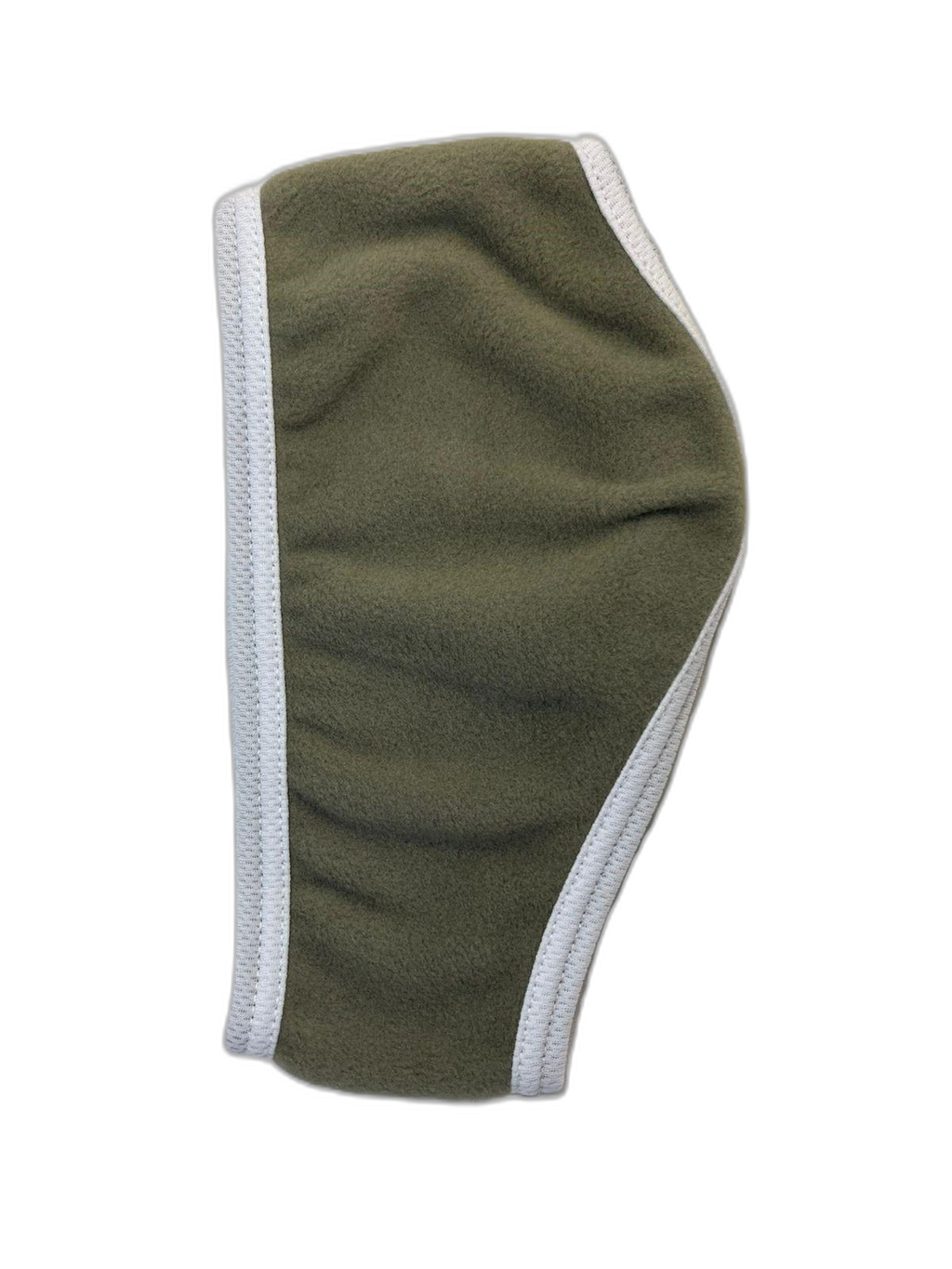 Ear Warmer Pine Green White Trim (background removed)