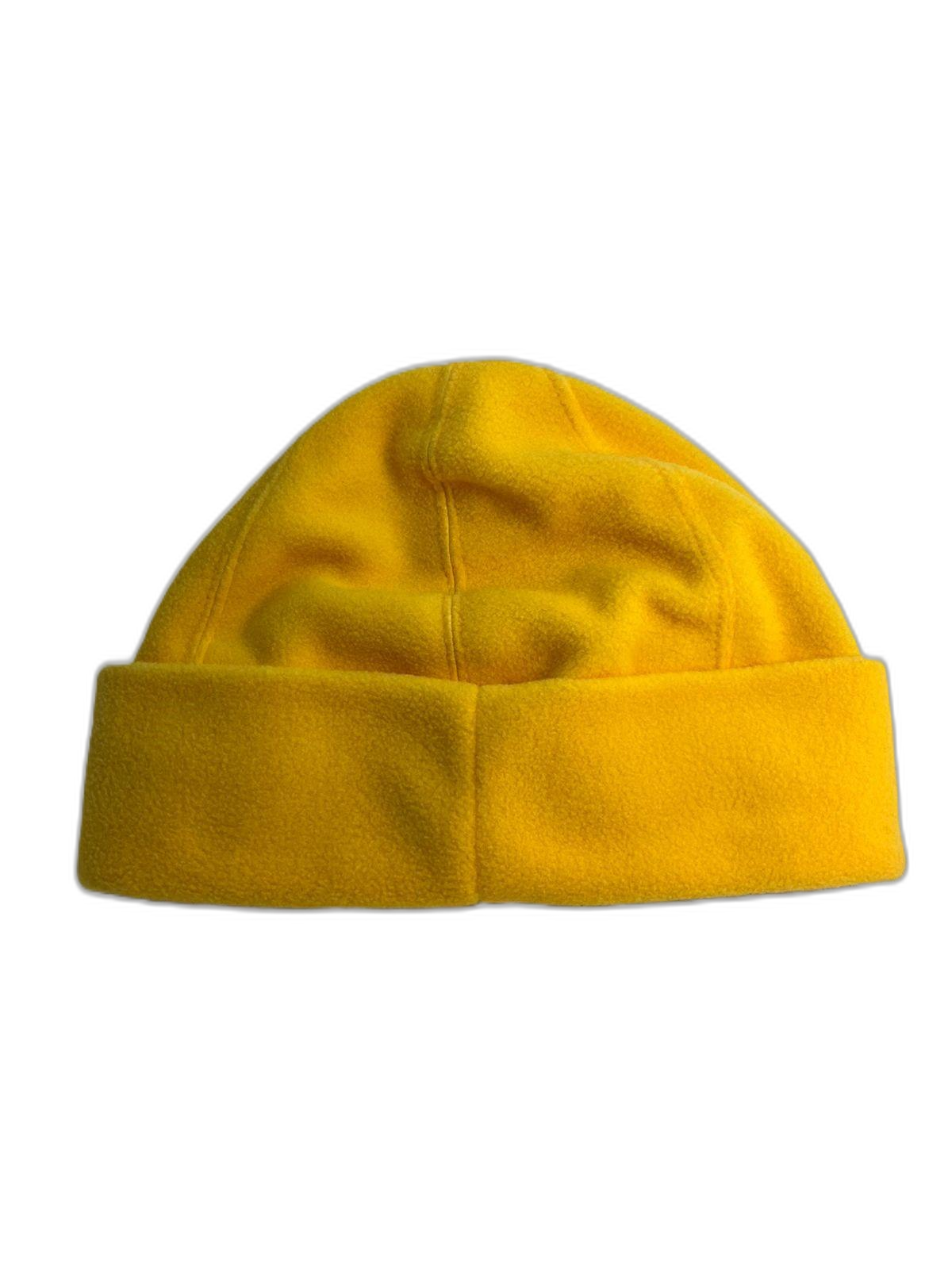 Fleece Beanie Yellow (background removed)