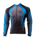 Honeycomb Long Sleeve Cycle Shirt Blue (background removed)
