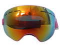 Kids Pink Frame Snow Ski Snowboard Goggles (background removed)