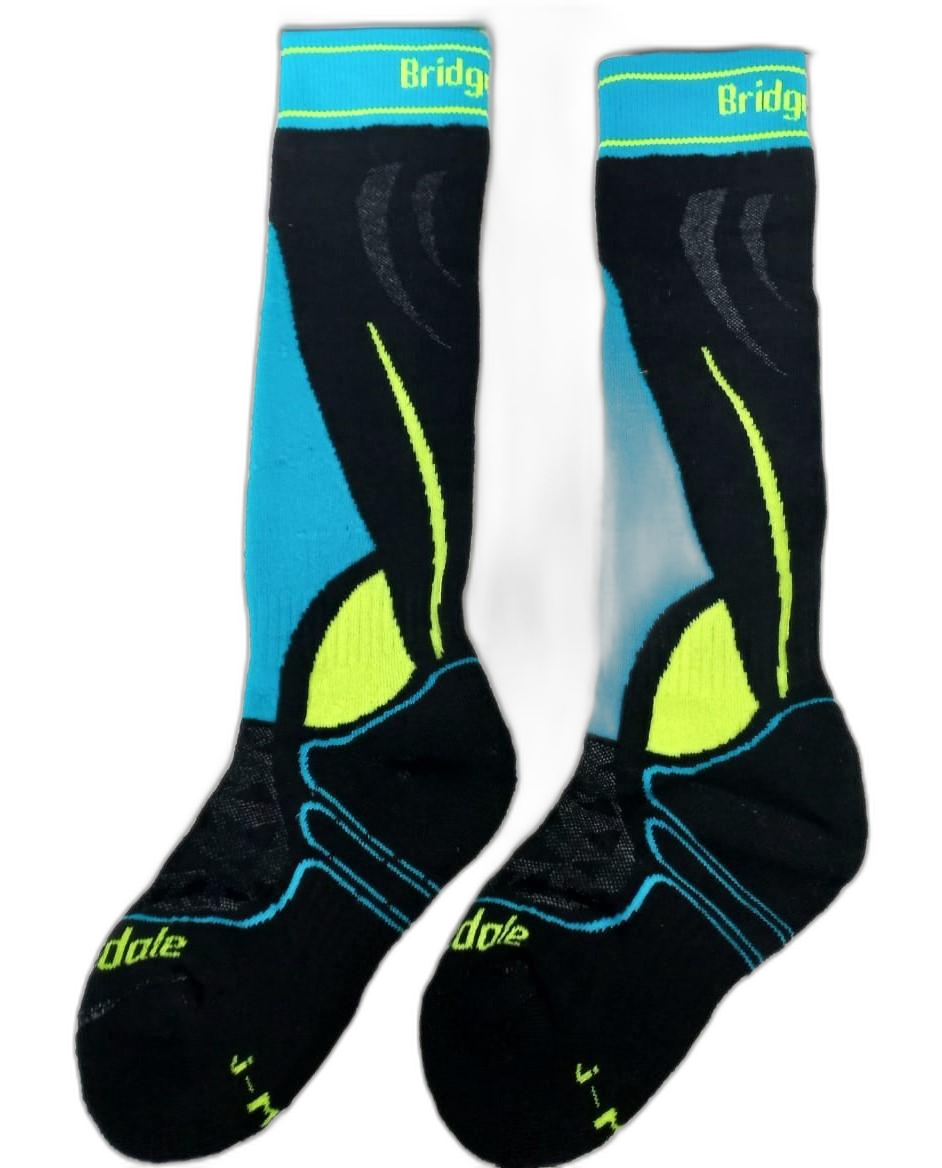 Kids Ski Snow Thermal Socks Black Blue (background removed)