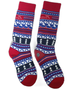 Kids Ski Snow Thermal Socks Red Blue (background removed)