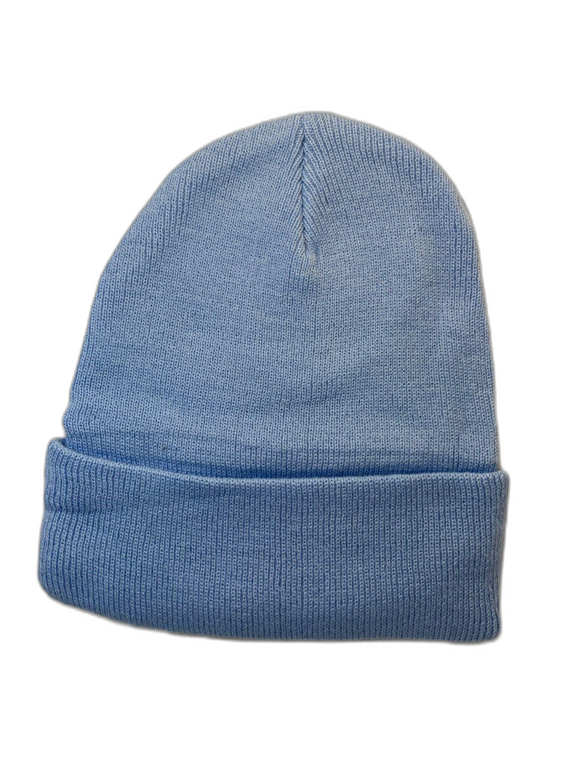 Knitted Beanie Cobalt Blue (background removed)