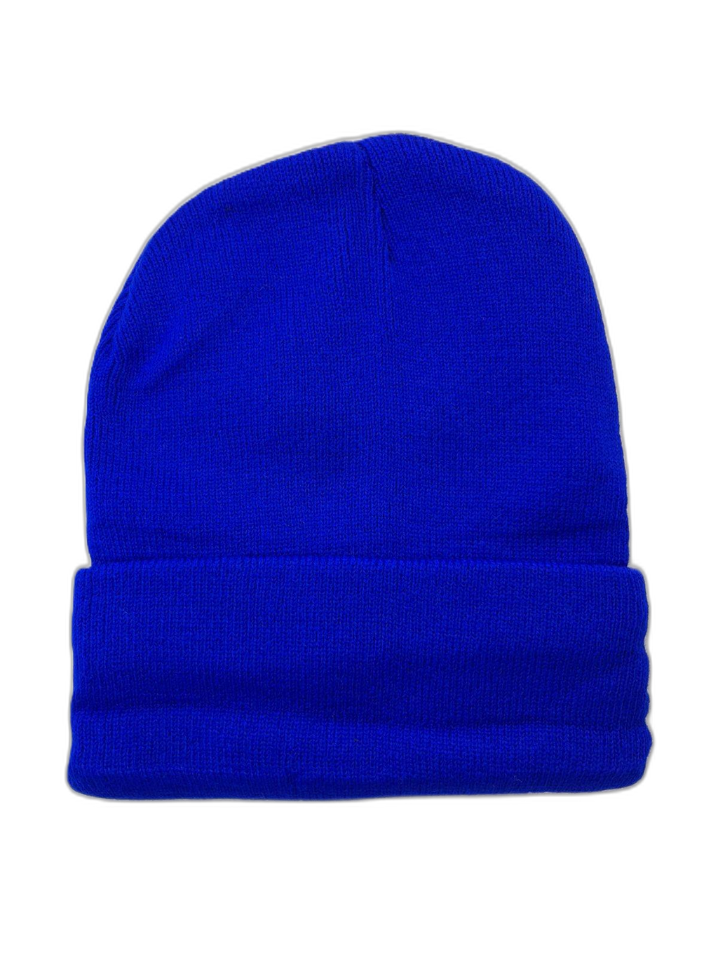 Knitted Beanie Royal Blue (background removed)