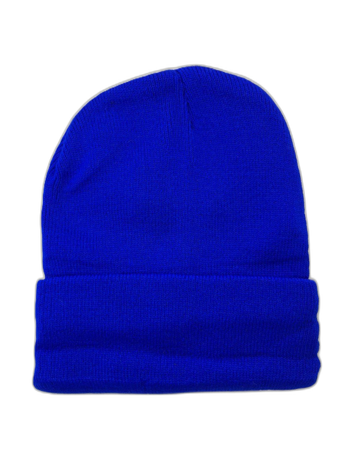 Knitted Beanie Royal Blue (background removed)