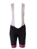 Ladies Bibshorts Pink Honeycomb (background removed)