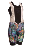 Ladies Bibshorts Purple Floral Multi Print (background removed)