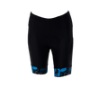Ladies Cycle Shorts Blue Floral (background removed)