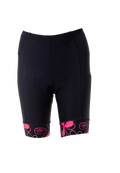 Ladies Cycle Shorts Pink Floral (background removed)