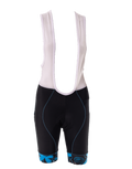 Ladies Cycling Bibshorts Blue Floral (background removed)
