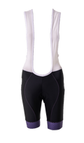 Ladies Cycling Bibshorts Purple Honeycomb (background removed)