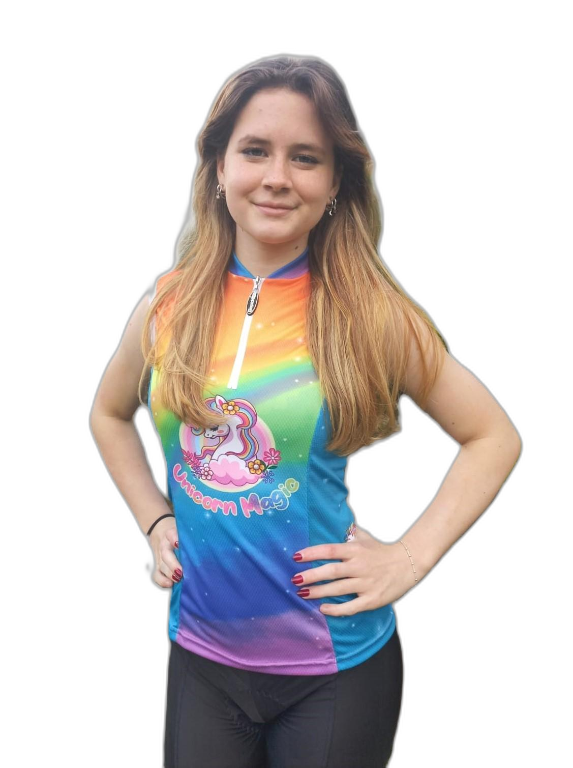 Ladies Cycling Vest Unicorn (background removed)