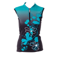 Ladies Floral Cycling Shirt Green Sleeveless (background removed)