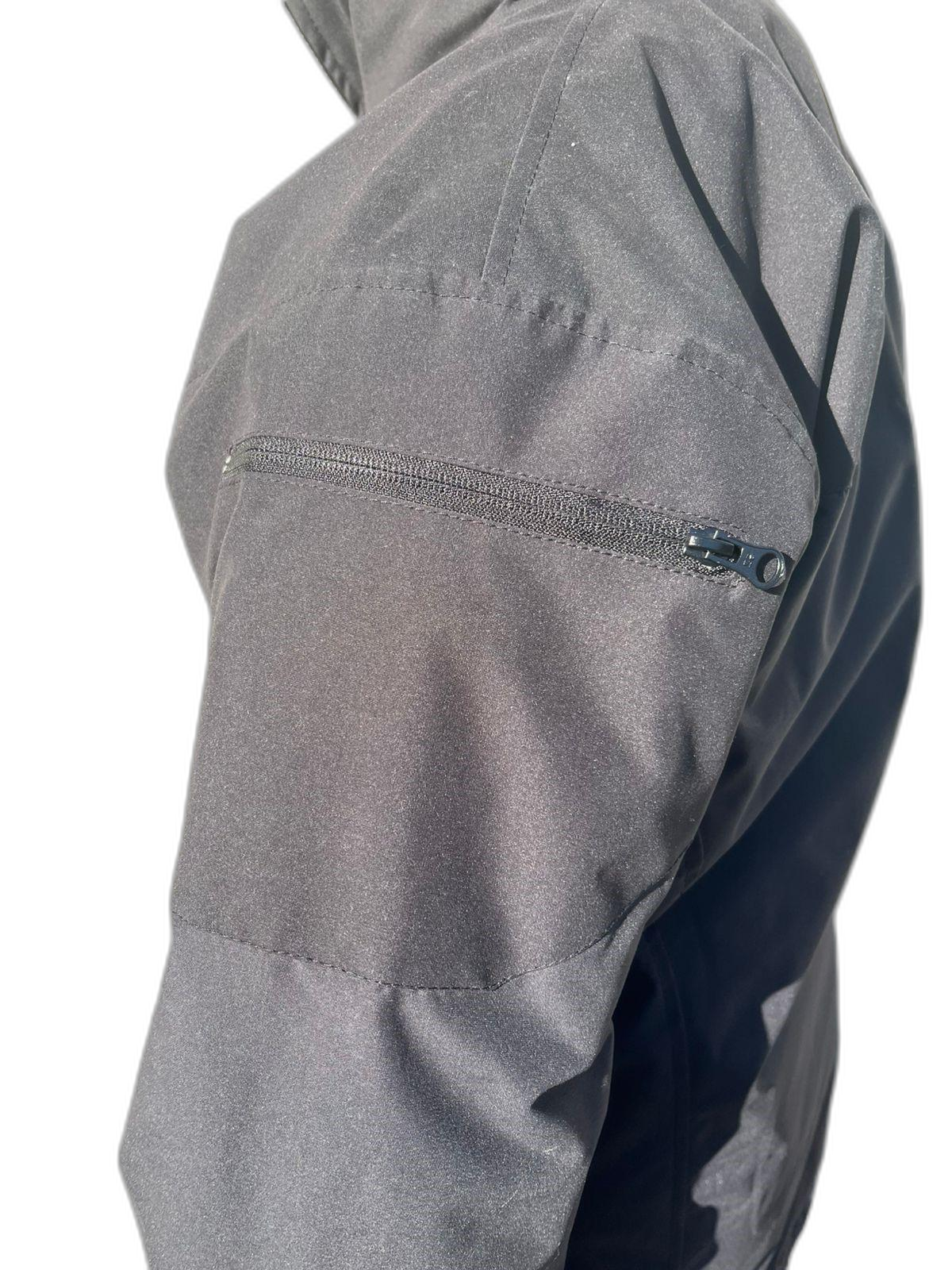 Ladies Ski Jacket Black Side Arm Pocket (background removed)