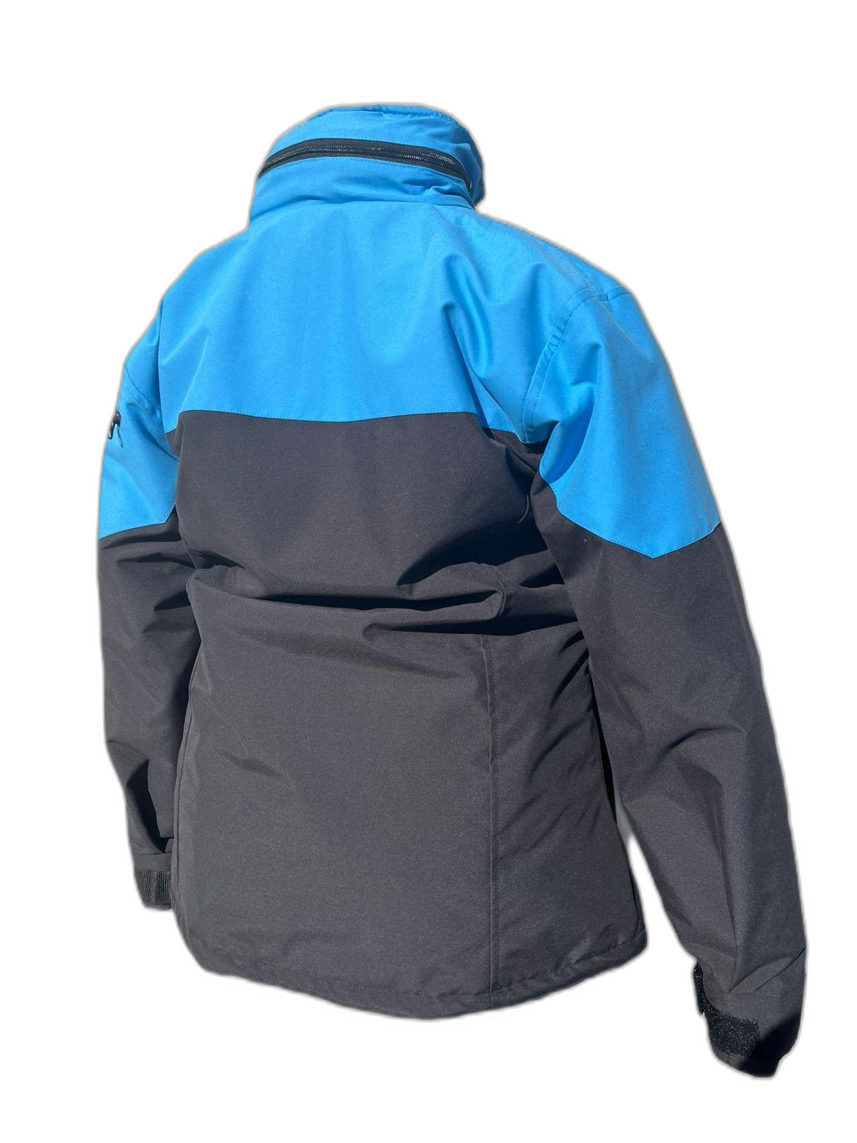 Ladies Ski Jacket Blue Black Back (background removed)