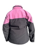 Ladies Ski Jacket Pink Black Back (background removed)