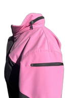 Ladies Ski Jacket Pink Black Side Pocket (background removed)