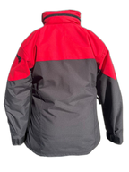 Ladies Ski Jacket Red Black Back (background removed)