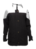 Ladies Snow Ski Jacket Black White (background removed)