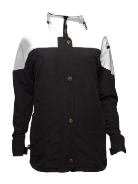 Ladies Snow Ski Jacket Black White (background removed)