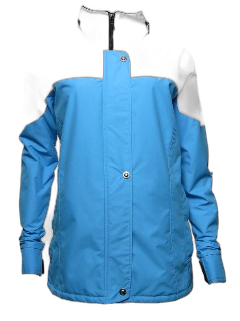 Ladies Snow Ski Jacket Blue Black (background removed)