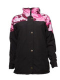 Ladies Snow Ski Jacket Pink Camo (background removed)
