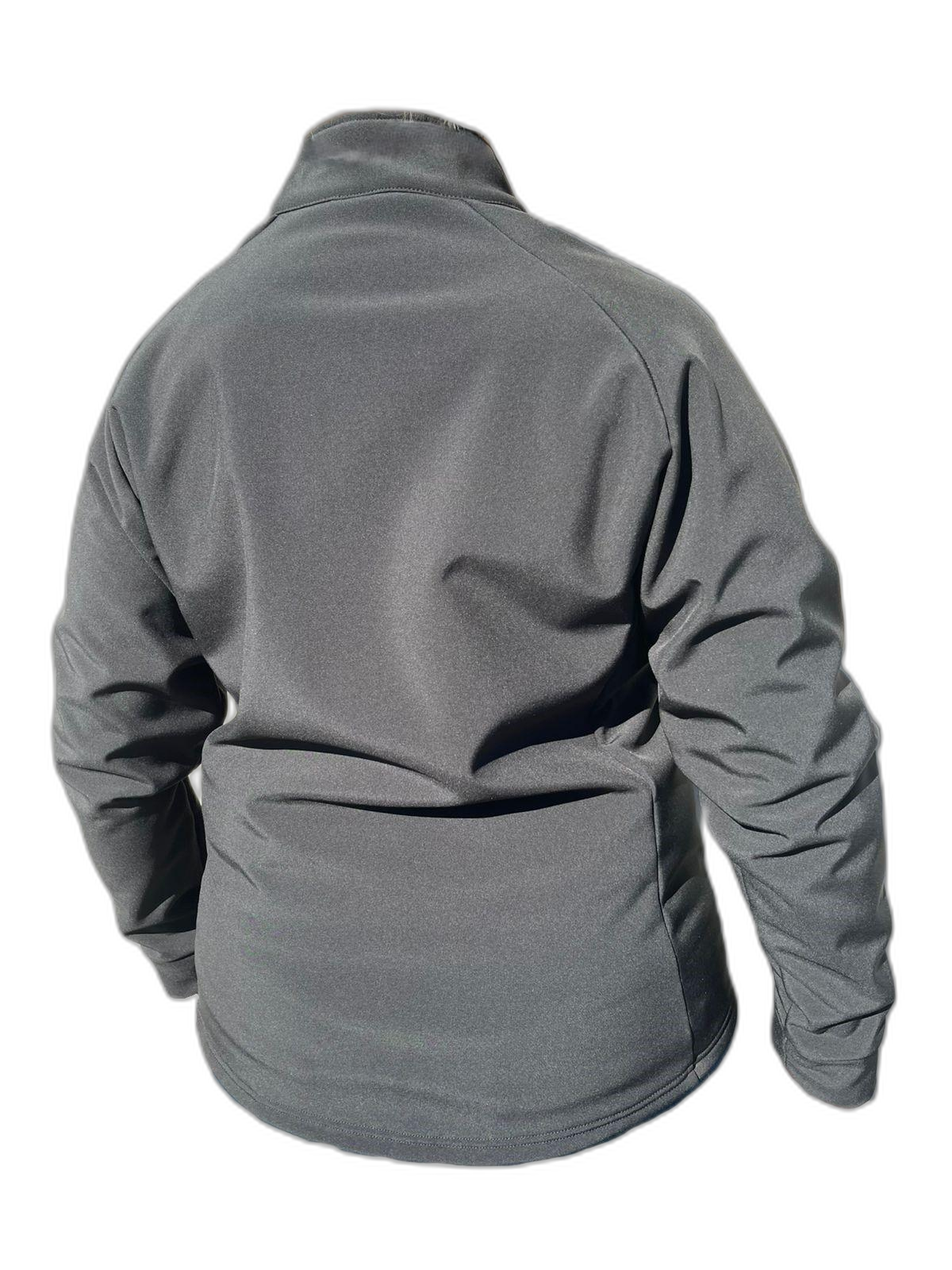 Ladies Softshell Jacket Black Back (background removed)