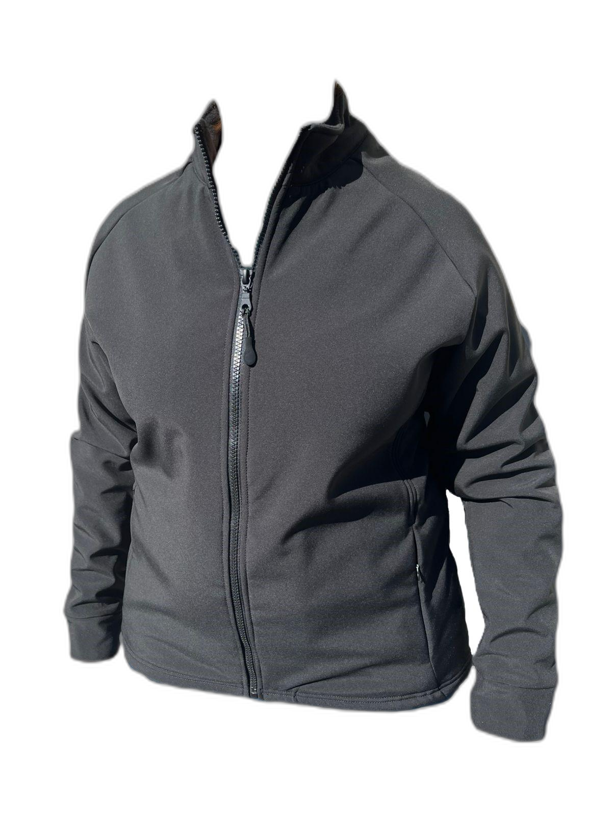 Ladies Softshell Jacket Black Front (background removed)