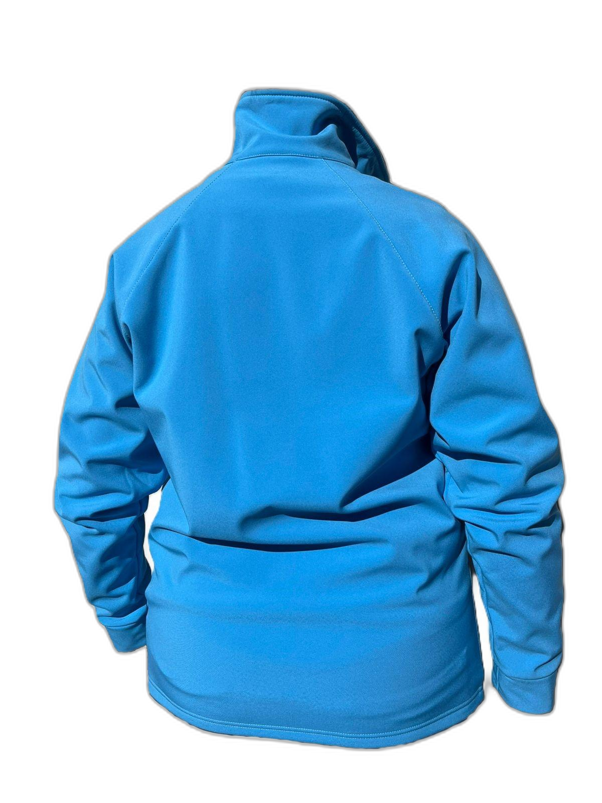 Ladies Softshell Jacket Blue Back (background removed)