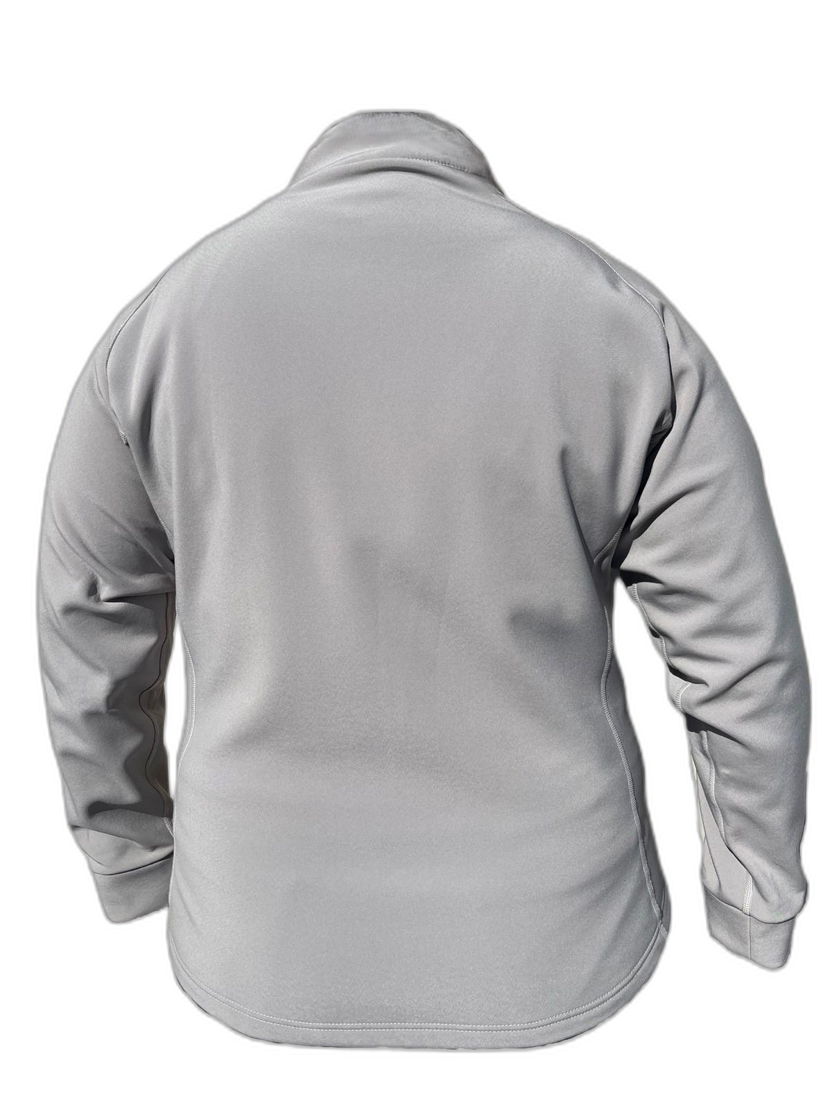 Ladies Softshell Jacket Grey Back (background removed)