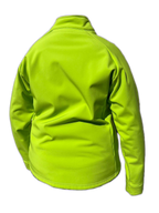 Ladies Softshell Jacket Lumo Yellow Back (background removed)