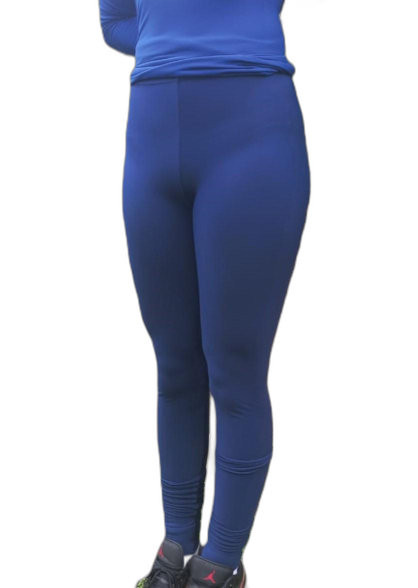 Ladies Thermal Leggings Navy (background removed)