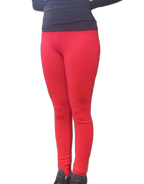 Ladies Thermal Leggings Red (background removed)