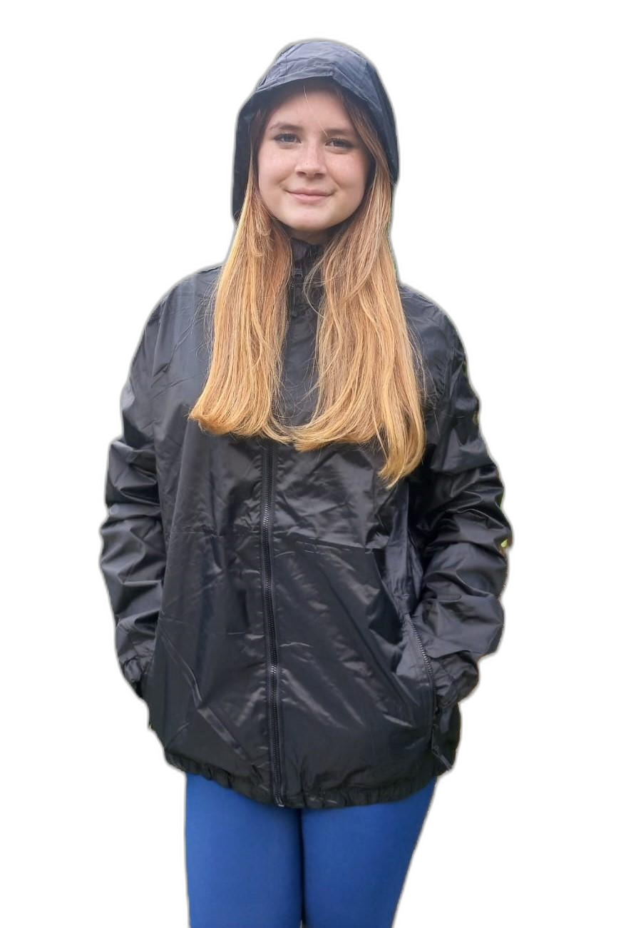Light Weight Rain Jacket Black (background removed)
