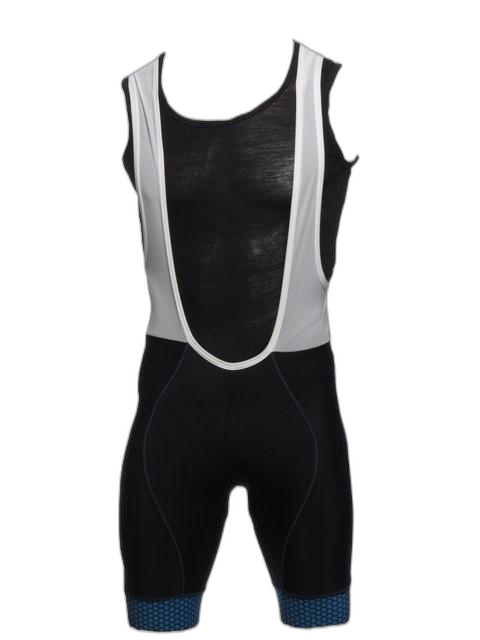 Mens Bibshorts With Blue Honeycomb Band (background removed)